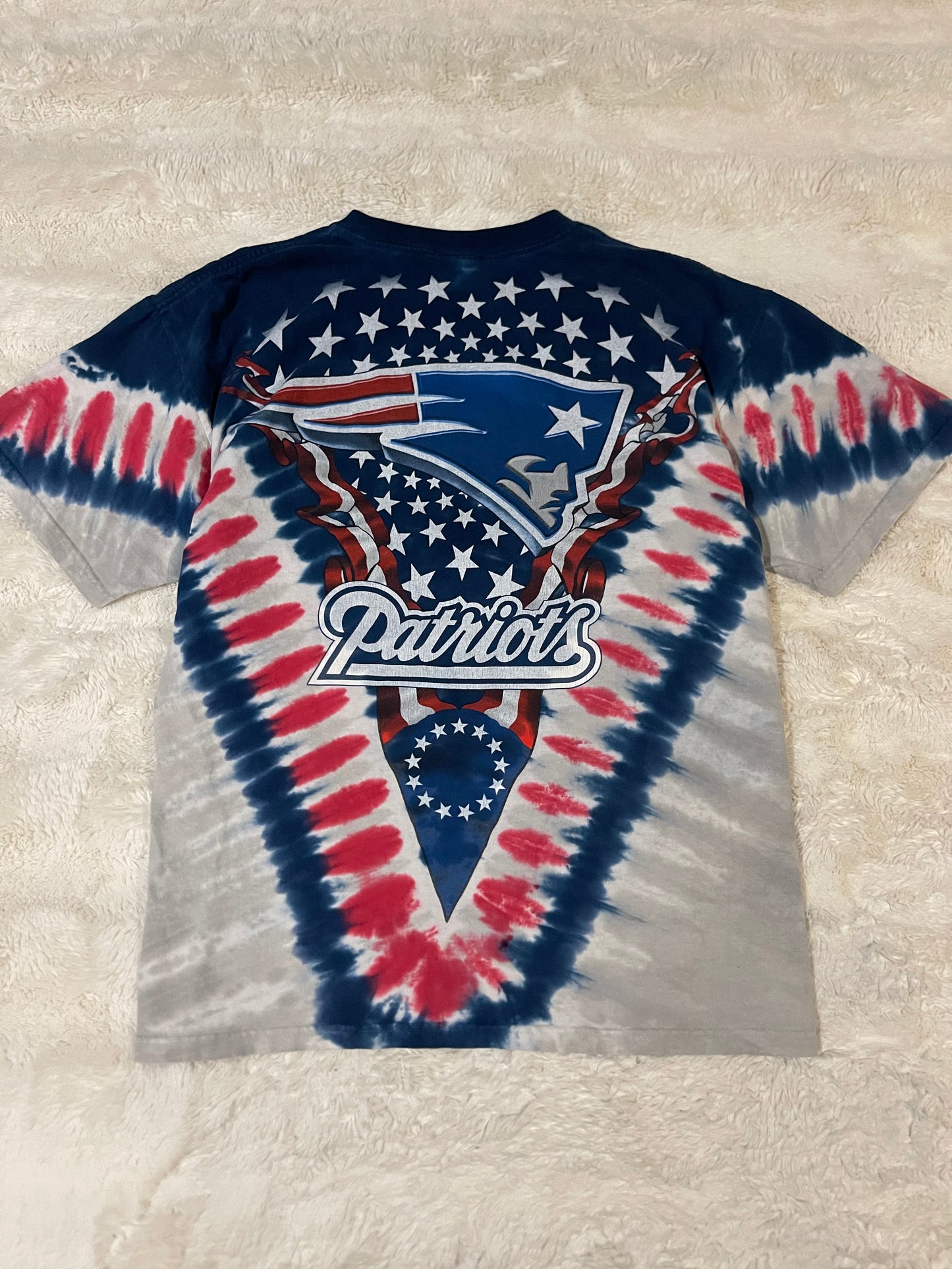 00’s Liquid Blue Patriots Tie Dye Tee (XL)