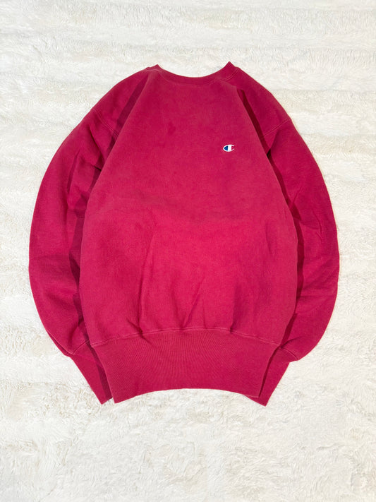 90s Pink Champion Reverse Weave Crewneck (L)