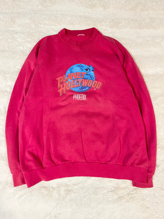 90s Pink Planet Hollywood Crewneck (XL)